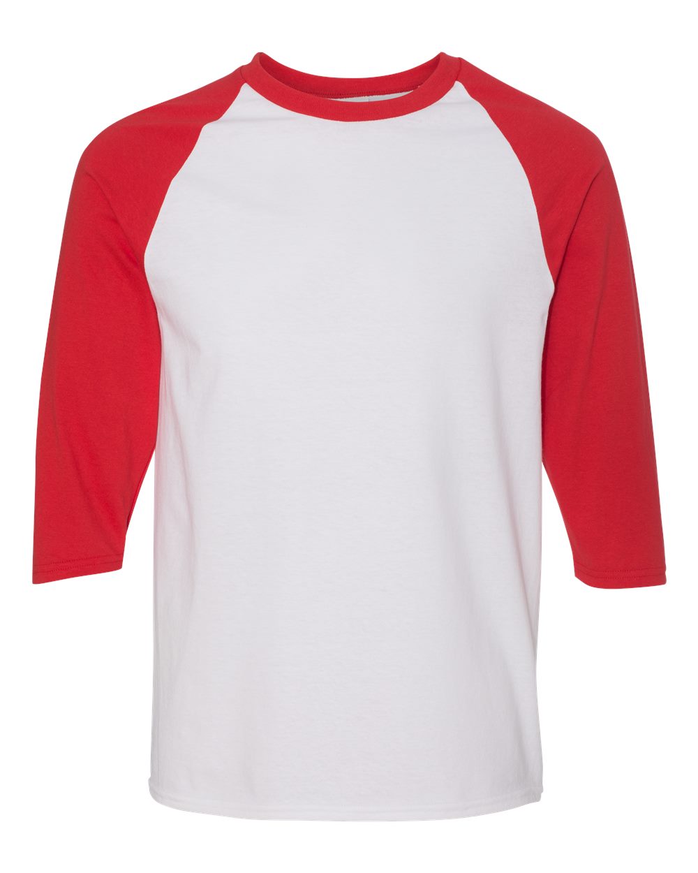 20260 Gildan 5700 Raglan white / red